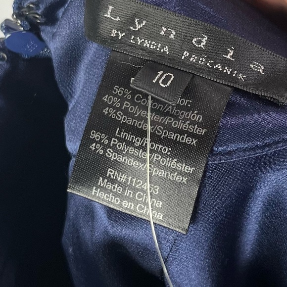 Lyndia Procanik Blue Paisley Sleeveless Sheath Dress 10 - Picture 5 of 5